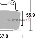 Накладки -BREMBO- 07YA12SP, Yamaha FZ/FZR/FZS/RD/RZ/SRX/TDR/TZR/XJ 125-750cc (1984-2003)