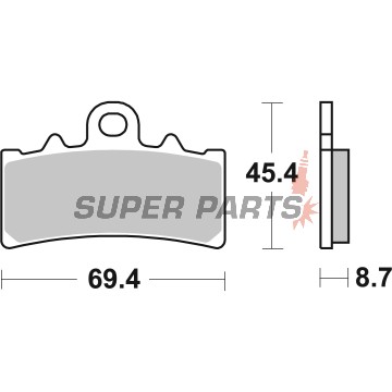Накладки -BREMBO- 07GR18SA, BMW C400/310GS 2016-2022, Husqvarna Svart/Vitpilen401 2017-2022, KTM Adventure/Duke/RC125-390 2010-2022