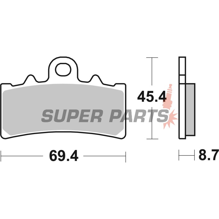 Накладки -BREMBO- 07GR18SA, BMW C400/310GS 2016-2022, Husqvarna Svart/Vitpilen401 2017-2022, KTM Adventure/Duke/RC125-390 2010-2022
