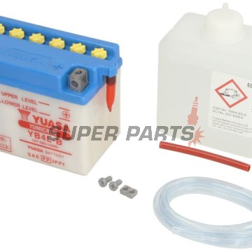 Акумулатор -YUASA- YB4L-B + ELEKTROLIT, 4Ah 12V