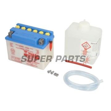 Акумулатор -YUASA- YB4L-B + ELEKTROLIT, 4Ah 12V
