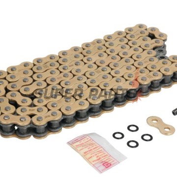 Верига -DID- 525VX3G&B-112, размер 525, 112 звена, усилена, злато/черна