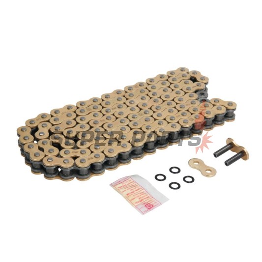 Верига -DID- 525VX3G&B-112, размер 525, 112 звена, усилена, злато/черна
