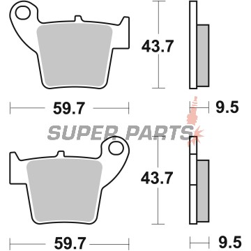 Накладки -BREMBO- 07HO48SD, Honda CR/CRF/XR/XRV/XL, Suzuki DR-Z/RM/RM-Z, Yamaha YZ/WR, Kawasaki KX/KDX/KLX, Gas Gas EC, Beta RR, Aprilia RXV/MXV, TM MX/SM 85