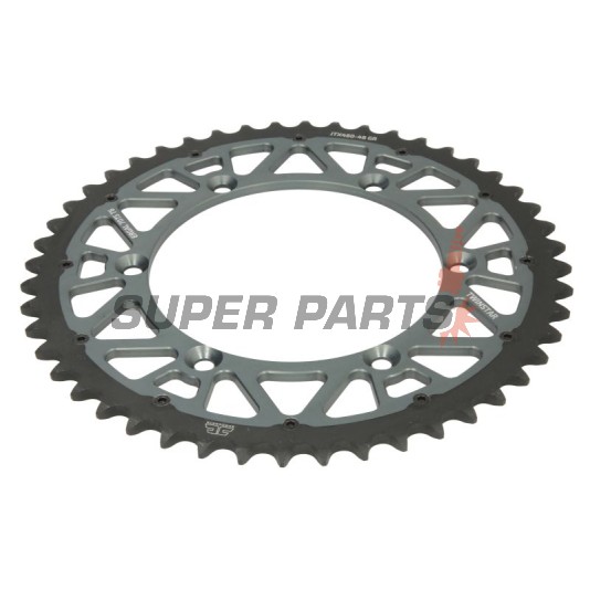 Заден пиньон -JT- JTX460,48GR, 48 зъба, сив, хибриден, Kawasaki KDX 200 1984-1985, 1987-1988, 1990-2006, KDX 220 1998-2005, KDX 250 1991-1994, KX 125 1998-1999, 2003, 2006, KX 250 1982, 1986-1988, 1991, 2004-2017, KX 450 2006-2020