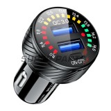 USB адаптер за запалка -4 RIDE- 12V, 2xUSB 3.0 + волтметър - универсален