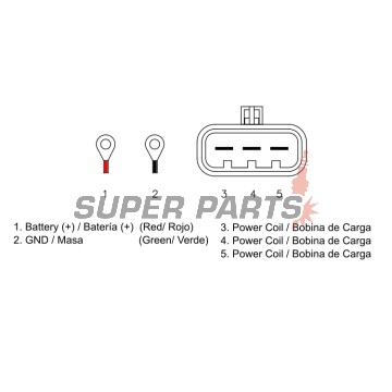 Реле за зареждане -DZE- реле-регулатор, 12V, 50A, POLARIS HAWKEYE, SPORTSMAN 325-570 2014-2020