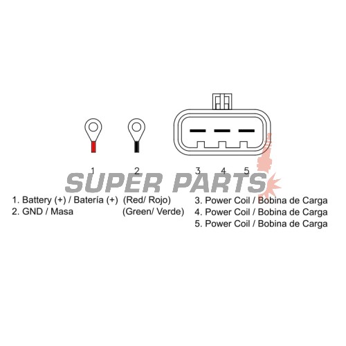 Реле за зареждане -DZE- реле-регулатор, 12V, 50A, POLARIS HAWKEYE, SPORTSMAN 325-570 2014-2020
