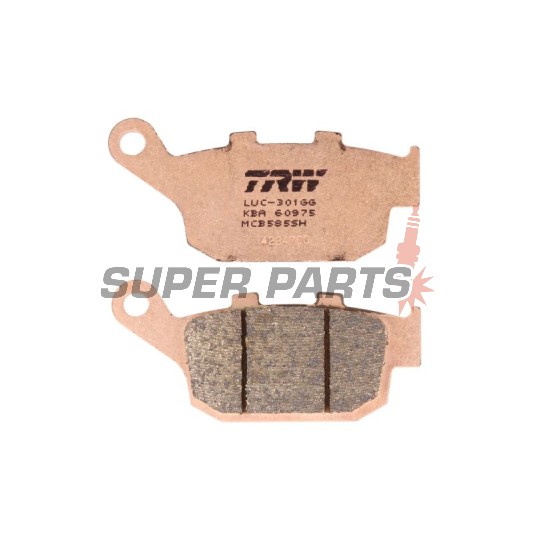 Накладки -TRW- MCB585SH, Buell Blast, M2, S3, X1, XB12R/S/SS, XB9S 1998-2009; Honda CB, CBR, FMX, NC, NSR, NT/NTV, NX, XL/XRV 1986-2015; Triumph Daytona, Street Triple, Tiger 2000-2020; Yamaha XJ6 2009-2012