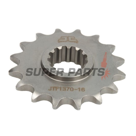 Преден пиньон -JT- JTF1370,16, 16 зъба, Honda CB 600 2007-2013, CB 650 2014-2019, CBF 600 2008-2013, CBR 1000 2017-2019, CBR 600 1999-2019, CBR 650 2014-2018, CBR 900 1996-1999, CRF 1000 2015-2019, XL 1000 1999-2013