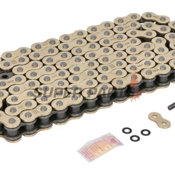 Верига -DID- 525VX3G&B-106, размер 525, 106 звена, усилена, злато/черна