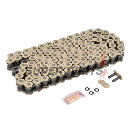 Верига -DID- 525VX3G&B-106, размер 525, 106 звена, усилена, злато/черна