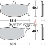 Накладки -TRW- MCB783SH, Suzuki DL V-Strom 1000, GSR 600, GSX Hayabusa 1300R, B-King 1300BK/BKA, GSX-R 600/750/1000 - 2006-2020