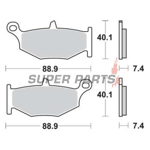 Накладки -TRW- MCB783SH, Suzuki DL V-Strom 1000, GSR 600, GSX Hayabusa 1300R, B-King 1300BK/BKA, GSX-R 600/750/1000 - 2006-2020