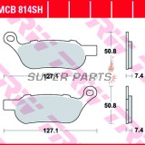 Накладки -TRW- MCB814SH, Harley Davidson FLSTF Fat Boy, FLSTN Softail Deluxe, FXCW Softail Rocker, FXCWC Softail Rocker C, FXDC Dyna Super Glide Custom, FXDF Fat Bob, FXDL Dyna Low Rider, FXDWG Dyna Wide Glide, FXST Softail Standard, FXSTC Softail Custom