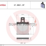 Накладки -BREMBO- 07BB01SP, Aprilia RS/Tuareg, Ducati Monster/SS, Cagiva Mito, Benelli Tornado, Gilera, KTM, Bimota 50-1100cc (1976-2013)