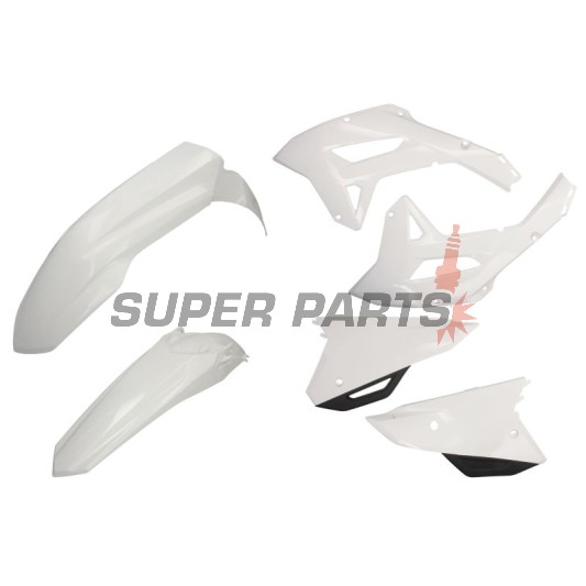 Пластмаси комплект -POLISPORT- бели, HONDA CRF 450 2022-2023