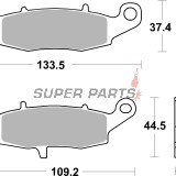 Накладки -BREMBO- 07KA18SA, Kawasaki ER-6, Versys, Vulcan, Z750 / Suzuki V-Strom, Bandit, SV650, Intruder, GS500, GSX750F, Freewind