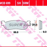 Накладки -TRW- MCB699, Yamaha VP X-City 250, YP Majesty 250, X-Max 125/250/400 ABS & Sport (1998-2017)
