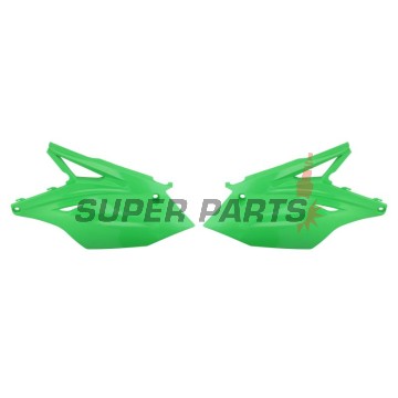 Задни странични пластмаси -POLISPORT- зелени, KAWASAKI KX 250 2017-2020