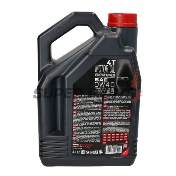 Двигателно масло -MOTUL- SNOWPOWER, 0W40, пълна синтетика + естер, 4L
