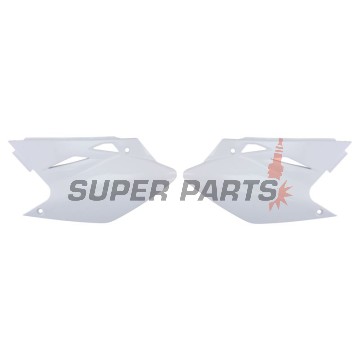 Задни странични пластмаси -POLISPORT- бели, KAWASAKI KX 450 2005-2008