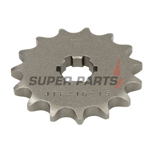 Преден пиньон -JT- JTF416,15, 15 зъба, Suzuki RM 80 1997-2001, RM 85 2002-2018, Yamaha DT 175 1978-1981, RD 125 1976-1977, RS 125 1976, YZ 80 1984, 1993-2001