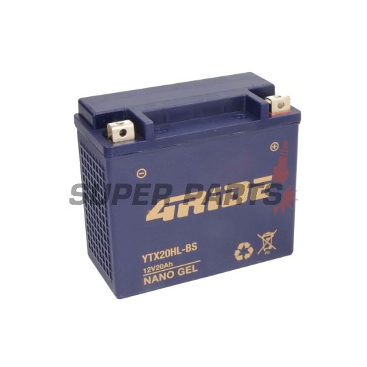 Акумулатор -4 RIDE- YTX20HL-BS 4RIDE GEL, 20Ah 12V