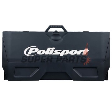 Килим за мотор -POLISPORT- черен, гумиран, сгънат
