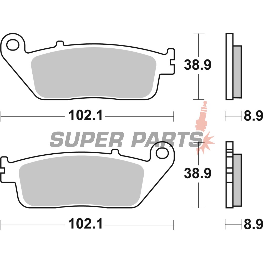 Накладки -BREMBO- 07075XS, Honda FJS 400/600 Silver Wing 2003-2015