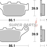 Накладки -BREMBO- 07HO2711, Buell Cyclone / Lightning / Thunderbolt / Ulysses, Honda CB-1 / Deauville / Hawk / Revere / Dominator / Transalp / Africa Twin, Triumph America / Daytona 955i / Street Triple 675 / TT600 (1988-2012)