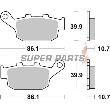 Накладки -BREMBO- 07HO27SP, Buell 1200cc, Honda 400‑750cc, Triumph 600‑955cc (1988‑2018)
