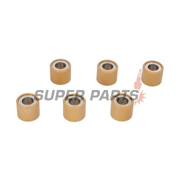 Ролки за вариатор -RMS- 19x17mm, 7.3g, 6бр, Aprilia Atlantic 125 2003-2010, Aprilia Scarabeo 125 2003-2010, Aprilia Sportcity 125 2006-2013, Derbi GP1 125 2006-2008, Derbi Rambla 125 2008-2009, Gilera D.N.A 125 2002