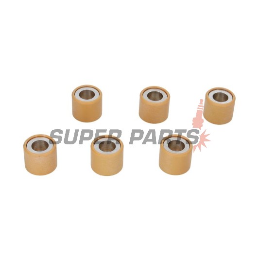 Ролки за вариатор -RMS- 19x17mm, 7.3g, 6бр, Aprilia Atlantic 125 2003-2010, Aprilia Scarabeo 125 2003-2010, Aprilia Sportcity 125 2006-2013, Derbi GP1 125 2006-2008, Derbi Rambla 125 2008-2009, Gilera D.N.A 125 2002