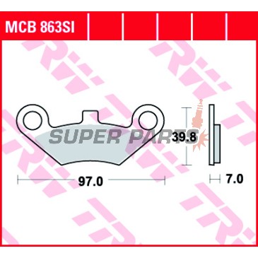 Накладки -TRW- MCB863SI, CF Moto Terralander - 500/625/800 - 2011-2013