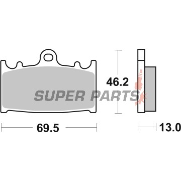 Накладки -BREMBO- 07SU30SP, Suzuki VL Intruder 1500cc (2002-2016)