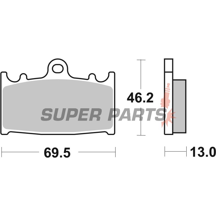 Накладки -BREMBO- 07SU30SP, Suzuki VL Intruder 1500cc (2002-2016)