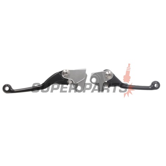 Ръчки комплект -ZAP TECHNIX- сгъваеми, черни, Kawasaki KX250F 2013-2020 / KX450F 2013-2018