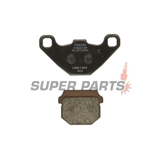 Накладки -FERODO- FDB313P, Aprilia Pegaso/Tuareg/RS4 50-600 1989-2014; Kawasaki KDX/KMX/KX 100-250 1981-1998; Peugeot Vivacity/Speedake/Buxy 50-100 1994-2010; Suzuki Address/Street Magic 50-125 1995-2016