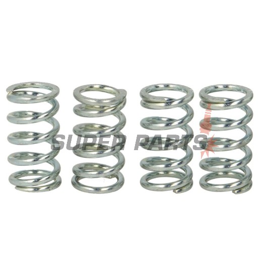 Пружини за съединител комплект -TRW- MEF104-4, CCM DS644 (2004-2006); Honda CB125J/250G/500T, CR85R/250R, CRM125, MTX125R/200RW, TRX300EX/350TE, XL250R, XR125L/250R; Kawasaki Estrella 250, Eliminator 250, Ninja/EX/GPX/GPZ/ZZR 250, Bayou 300; Suzuki XF650