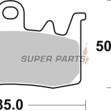 Накладки -BREMBO- 07BB38LA, Aprilia ETV/Tuono, BMW GS/R, Ducati Monster/Multistrada, Triumph Tiger 310-1300cc (1991-2022)