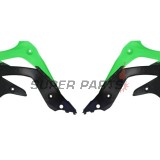 Предни странични пластмаси -POLISPORT- черно/зелено, KAWASAKI KX 450 2012-2015