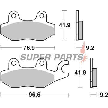 Накладки -BREMBO- 07HO4008, Kymco Hipster 125 (2001-2004)