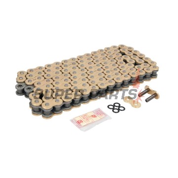 Верига -DID- 525VX3G&B-114, размер 525, 114 звена, усилена, злато/черна