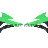 Предни странични пластмаси -POLISPORT- черно/зелено, KAWASAKI KX 85 2014-2021