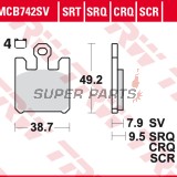 Накладки -TRW- MCB742SV, Kawasaki VN1600 Mean Streak / ZX-6R 636 / ZX-6RR / ZX-10R / ZX-12R Ninja + Suzuki GSX-R1000 (2003-2007)