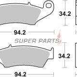 Накладки -BREMBO- 07KA1705, Aprilia MXV / RXV / Beta RR / Gas Gas EC / Honda CR / CRF / XR / XRV / Kawasaki KX / KLX / KDX / Suzuki DR / DR-Z / RM / RM-Z / Yamaha WR / YZ (1990-2011)