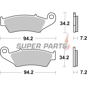 Накладки -BREMBO- 07KA17TT, Aprilia, Beta, Gas Gas, Honda CR/CRF/XR/XL, Kawasaki KX/KLX, Suzuki DR-Z/RM/RM-Z, Yamaha WR/YZ 125-650 (1993-2011)