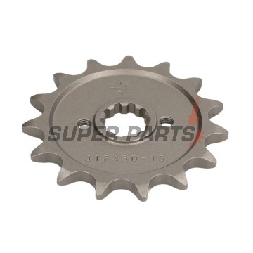 Преден пиньон -JT- JTF430,15, 15 зъба, Kawasaki KX 250 2004-2005, Suzuki GS 300 1982-1985, GSX 250 1982-1983, GT 250 1979-1985, RM-Z 250 2004-2006
