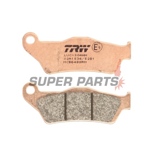 Накладки -TRW- MCB648SRM, синтеровани, Alfer 250, Aprilia MX/Mana/Pegaso/RST, ATK Cross/Enduro, BMW G450X/HP2, Ducati Monster, Gas Gas EC, Husqvarna SM/TE/WR, KTM Adventure/EXC/SX, Moto Guzzi Stelvio, Yamaha TT/Majesty